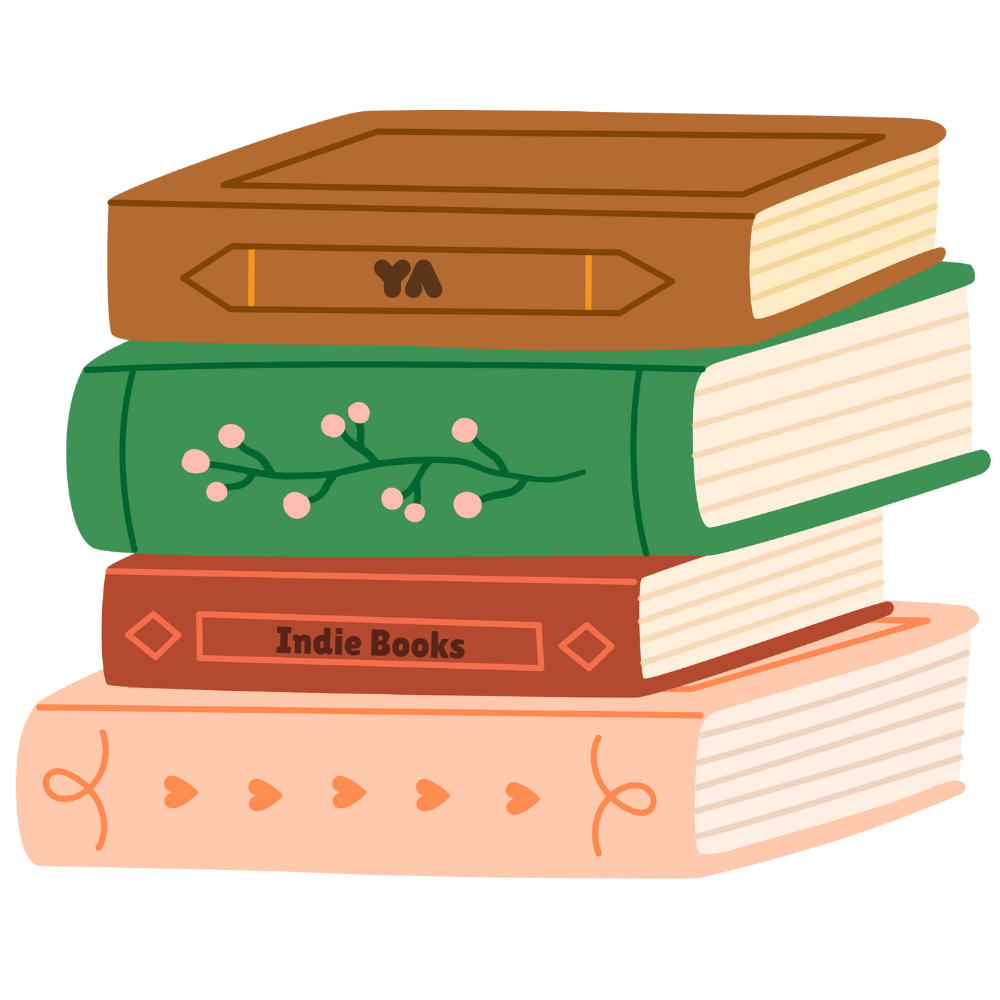 Small Logo - a stack of books with the words "YA Indie Books" on the spine.